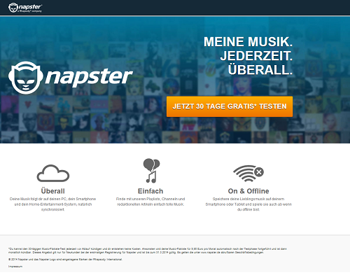 napster.de screenshot