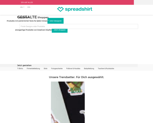 spreadshirt.de screenshot